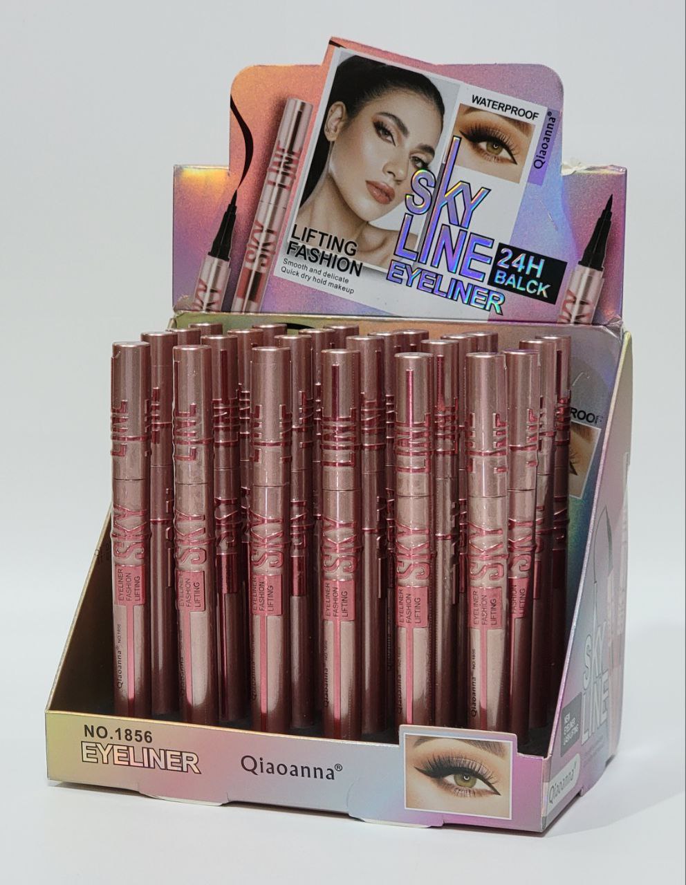 DELINEADOR DE OJOS LIQUIDO IMPERMEABLE SUAVE Y DELICADO QIAOANNA 1ML (DUPE DE MAYBELLINE)