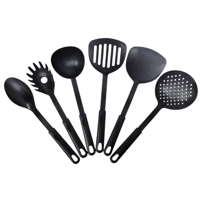JUEGO DE UTENSILIOS DE COCINA DE NYLON RESISTENTE AL CALOR EN SET DE 6 PIEZAS DAILY USA