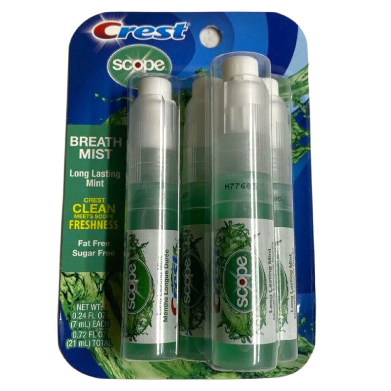 SPRAY BUCAL DE MENTA PARA EL ALIENTO PAQUETE DE 4 CREST 7MLX4