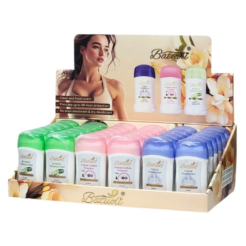 DESODORANTE PARA MUJERES ANTITRANSPIRANTE EN BARRA 50G, DUPE DE DOVE, SIN ALCOHOL, EFECTO HUMECTANTE QUE PROTEGE TUS AXILAS DEL OLOR HASTA POR 48H Y UN REFRESCANTE AROMA BATUOLI