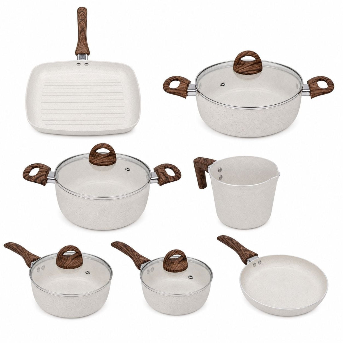 JUEGO DE UTENSILIOS DE COCINA CON RECUBRIMIENTO ANTIADHERENTE HOTCHEF 11 PZAS
