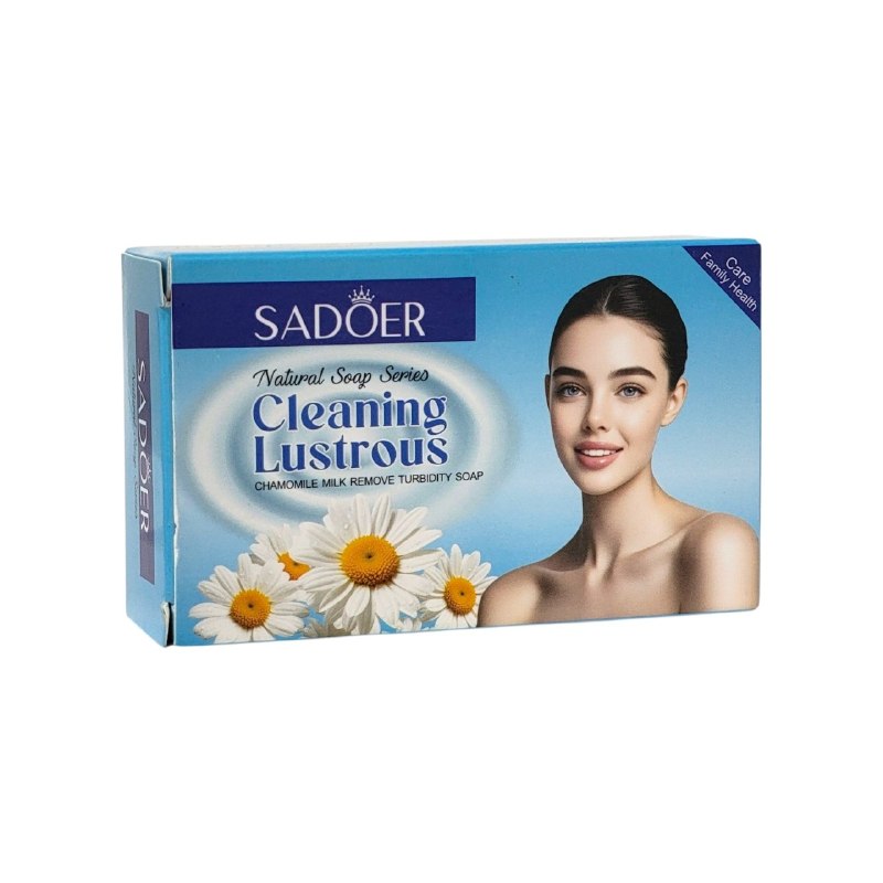 JABON FACIAL EN BARRA DE EXTRACTO DE MANZANILLA Y LECHE LIMPIA E ILUMINA LA PIEL SADOER 100G