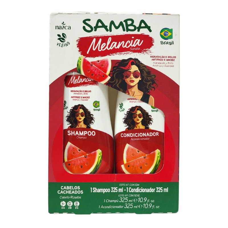 SHAMPOO Y ACONDICIOONADOR EN SET PARA CABELLO RIZADO HIDRATANTE ANTIFRIZZ NAZCA 325MLX2