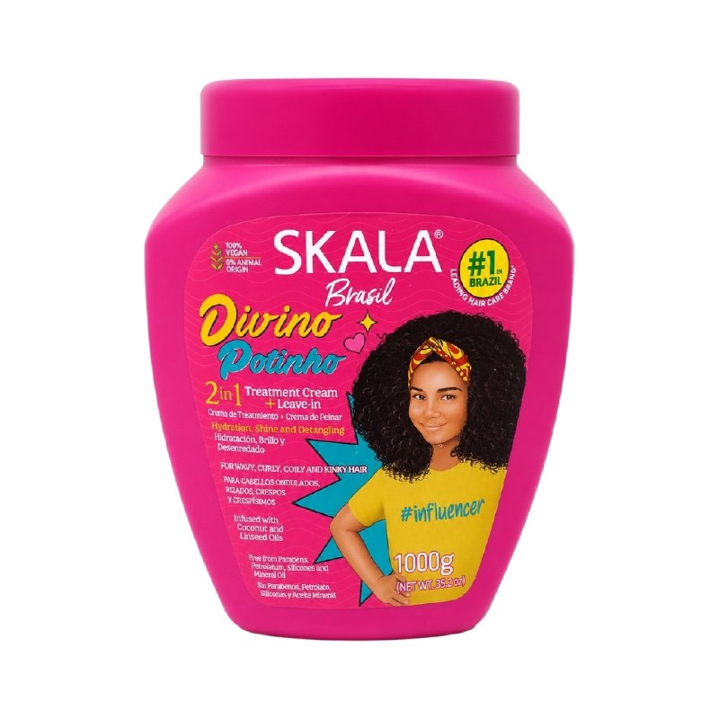 TRATAMIENTO CAPILAR EN CREMA 2 EN 1 HIDRATANTE PROFUNDA PARA CABELLO RIZADO SKALA 1000G