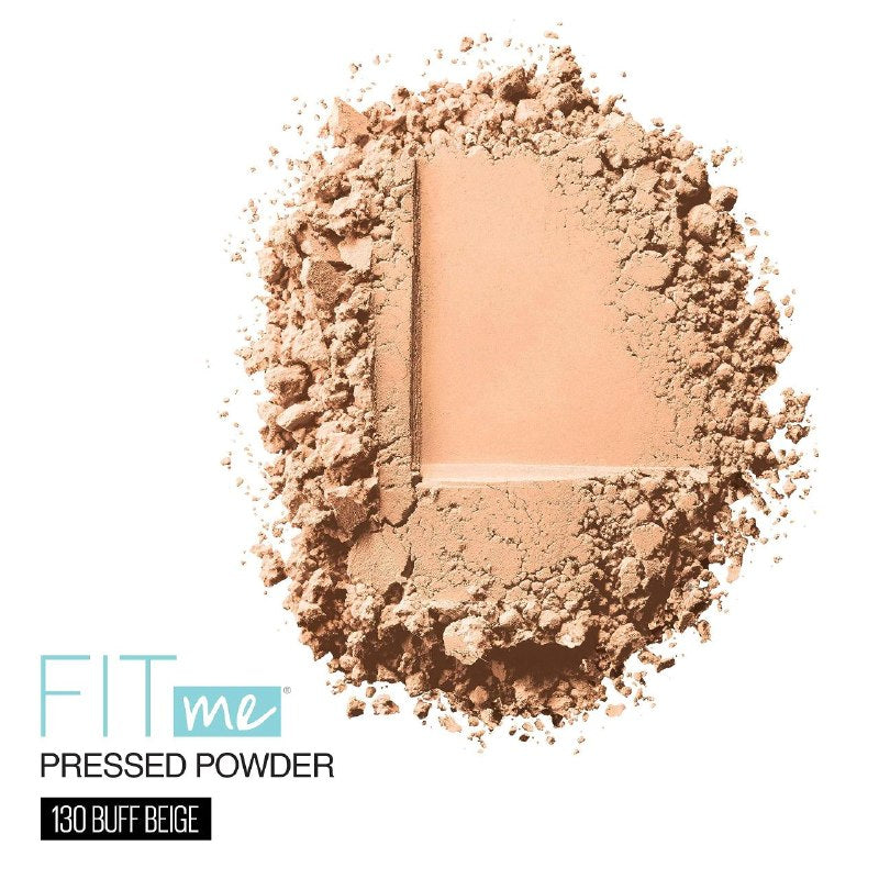 POLVO COMPACTO MATIFICANTE PARA PIEL NORMAL A GRASA TONO 130 BUFF BEIGE MAYBELLINE 8.5G