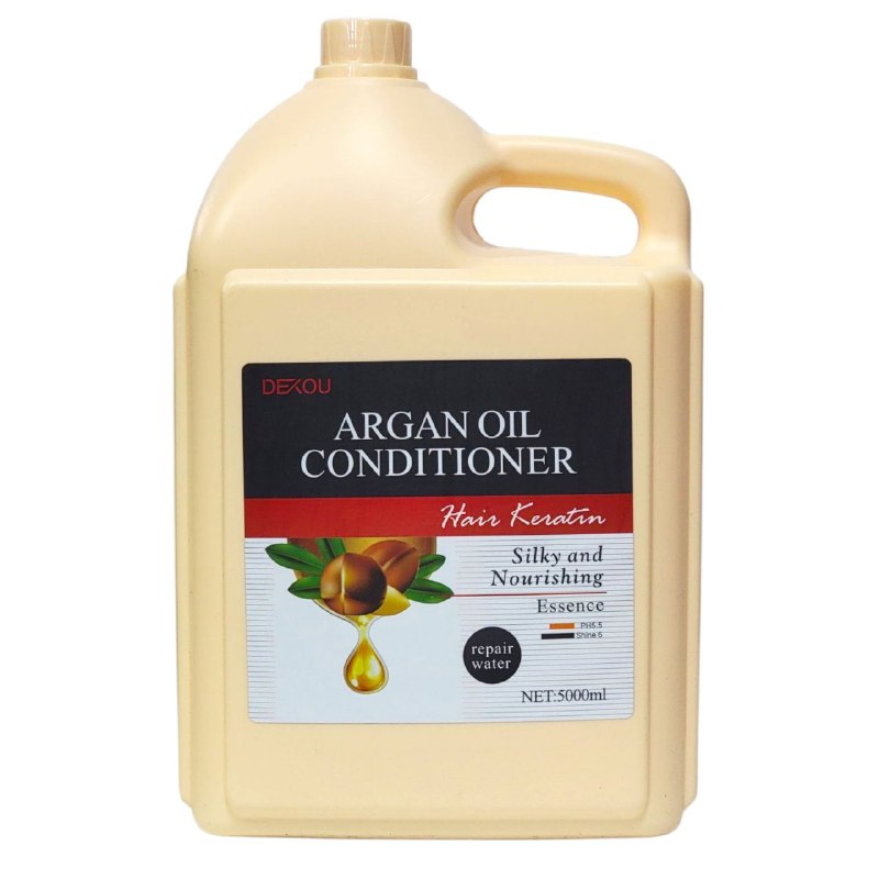ACONDICIONADOR DE ACEITE DE ARGAN, NUTRE Y REPARA EL CABELLO, DANDO ELASTICIDAD, SUAVIDAD, ELEGANCIA , TERSO Y BRILLO DEXOU ARGAN OIL CONDITIONER HAIR KERATIN 5000ML