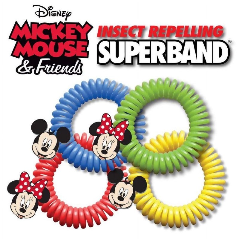 PULSERA REPELENTE DE INSECTOS CON DISEÑO DE MICKEY MOUSE PARA NIÑOS