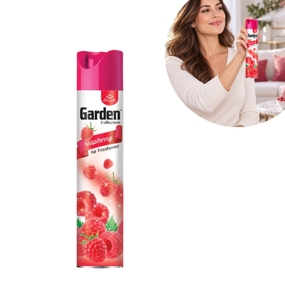 AMBIENTADOR EN AEROSOL CON AROMA A FRAMBUESA RASPBERRY GARDEN COLLECTION 300ML