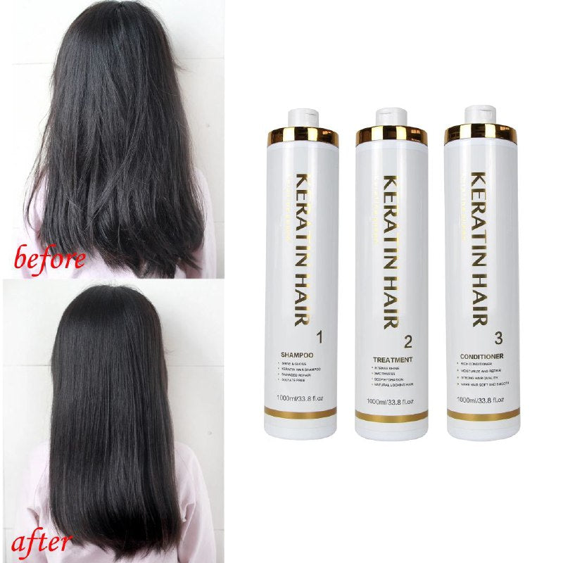 SHAMPOO CON ESENCIA DE QUERATINA BRASILEÑA EXTRACTOS DE PLANTAS Y NUTRIENTES PARA CABELLO DAÑADO KERATINE QUEEEN KERATIN HAIR PASO 1 1000ML
