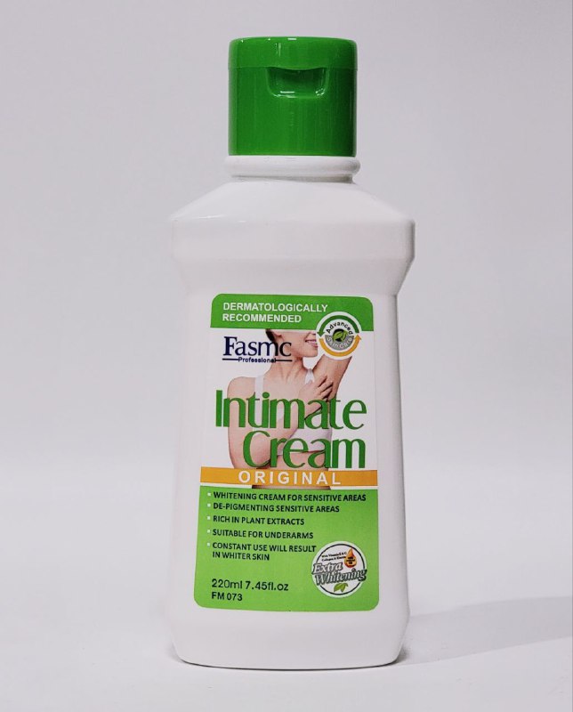 CREMA CORPORAL INTIMA HIDRATANTE Y BLANQUEADORA CON ACEITE DE JOJOBA FASMC PROFESSIONAL 220ML
