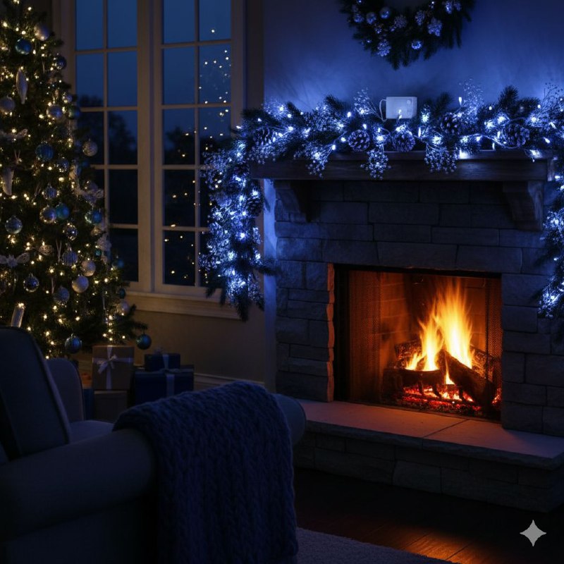 LUCES DECORATIVAS NAVIDEÑAS PARA INTERIORES O EXTERIORES LED BLANCA 9X7.5X9CM