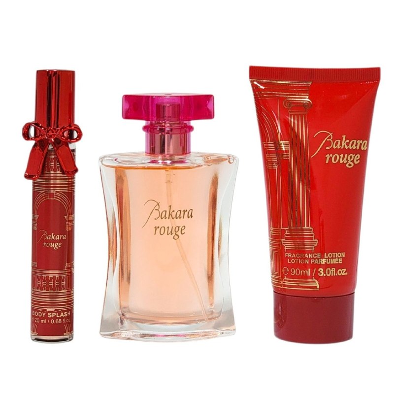 SET PERFUME ARABE ECONÓMICO PARA DAMA BAKARA ROUGE