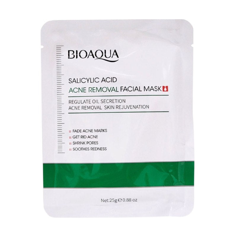 MASCARILLA FACIAL DE TELA CARA CONTROL DE GRASA CON ACIDO SALICILICO BIOAQUA 25G