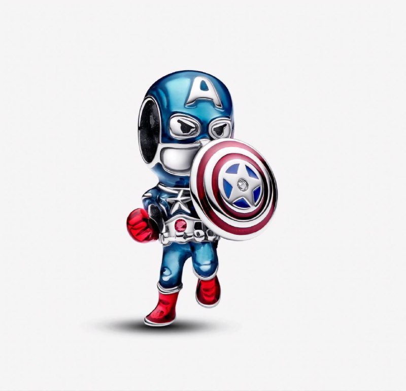 PCHARM4129 FORMA CAPITAN AMERICA PANDORA PLATA 9.25