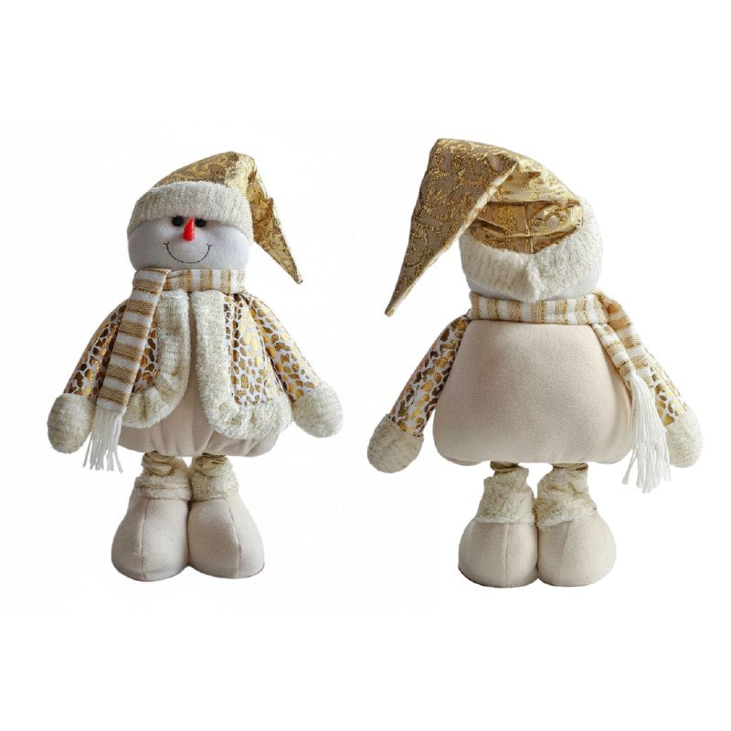 DECORACION ADORNO NAVIDEÑO PELUCHE MUÑECO DE HOMBRE DE NIEVE O SANTA CLAUS ELEGANTE Y LINDO