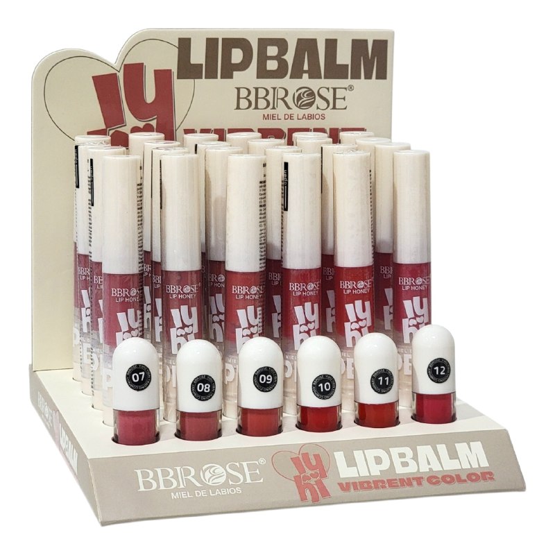 BRILLO LABIAL LIP MIEL DE LABIOS CON COLORES VIBRANTES BBROSE 10G, 6 TONOS