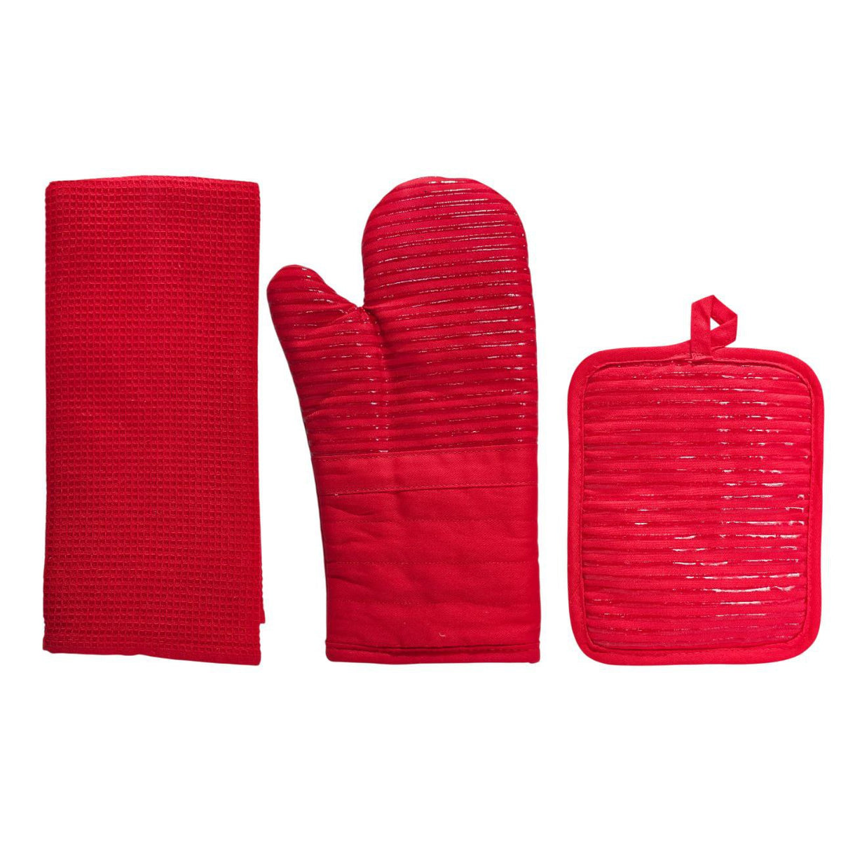 JUEGO DE TOALLA DE COCINA AGARRADERA Y GUANTE PARA HORNO PERFECT KITCHEN