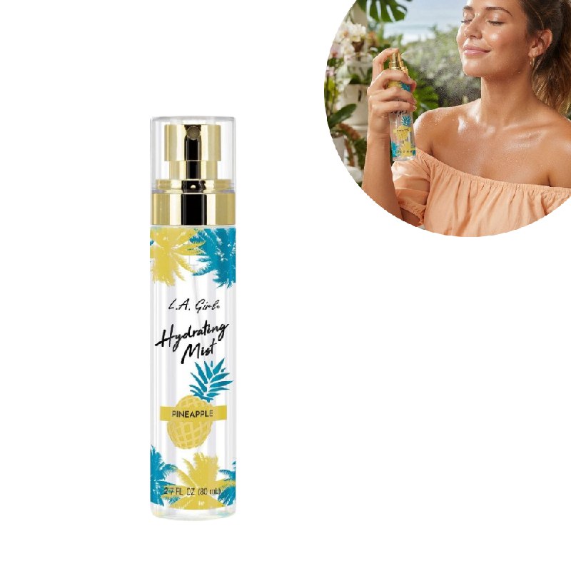 SPRAY FACIAL HIDRATANTE Y REFRESCANTE CON AROMA A PIÑA LA GIRL 80ML