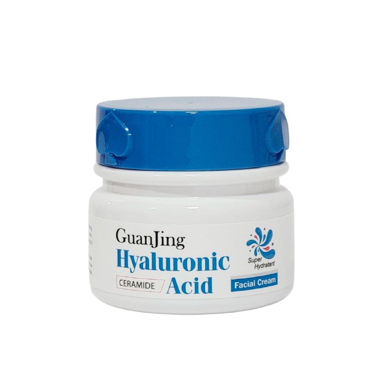 CREMA FACIAL HIDRATANTE Y REPARADORA DE ALTA CALIDAD, TEXTURA FRESCA Y NO GRASA, HUMECTA E HIDRATA GUAJING HYALYRONIC ACID CERAMIDE 50G