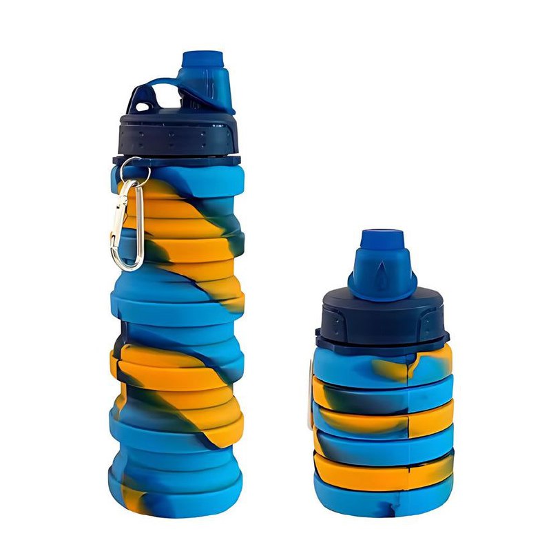 BOTELLA PARA LIQUIDOS FRIOS O CALIENTES DE SILICONA PLEGABLE