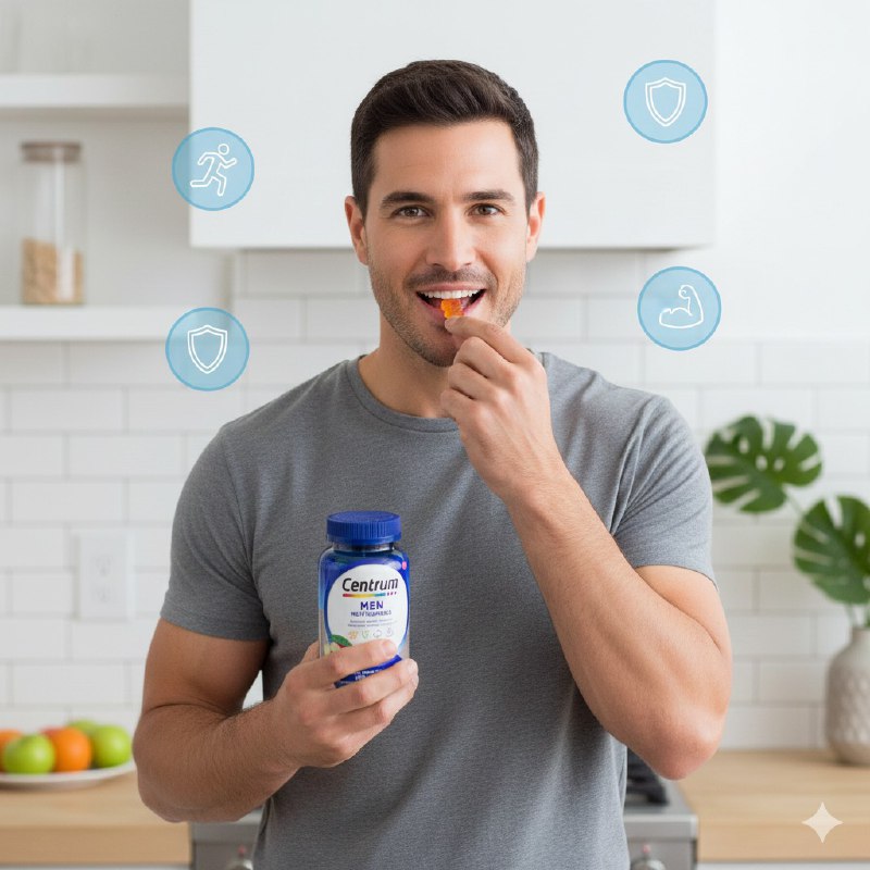 VITAMINAS EN GOMITAS PARA HOMBRE PARA LA ENERGIA, INMUNIDAD Y METABOLISMO CENTRUM 100UND