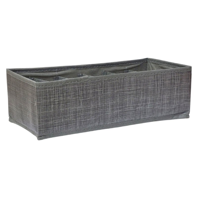 ORGANIZADOR CAJA DE ALMACENAMIENTO DE 6 COMPARTIMIENTOS FIJOS, PARA FAJAS, ROPA INTERIOR, CALCETINES Y MAS