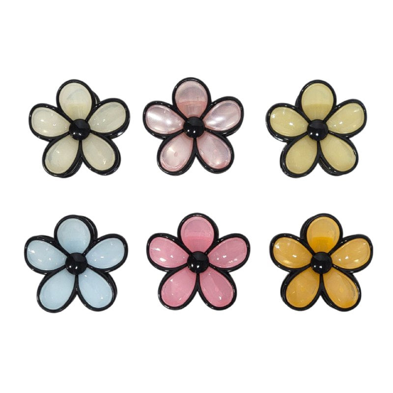 GANCHO PARA EL CABELLO DE FLOR FUERTE SUJECION EN PAQUETE DE 12UND 7.5X8CM