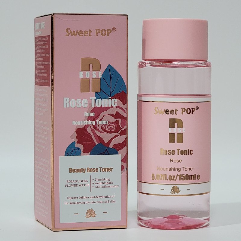 TONICO FACIAL DE ROSAS NUTRITIVO, AGUA DE FLORES DE ROSA, MEJORA LA OPACIDAD Y DESHIDRATACION DE LA PIEL SWEET POP ROSE TONIC 150ML