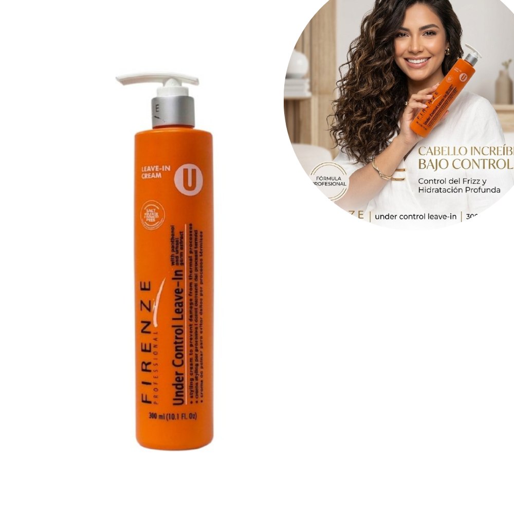 CREMA PARA PEINAR ACONDICIONADORA SIN ENJUAGUE CON PROTECCION TERMICA ANTI FRIZZ FIRENZE 300ML
