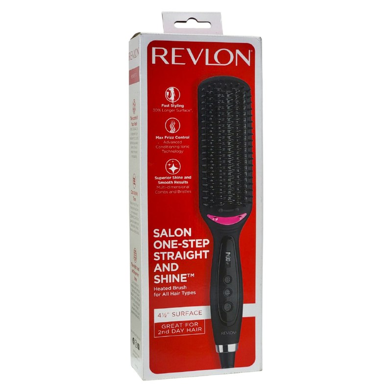 CEPILLO SECADOR DE CABELLO DE ALISADO Y BRILLO EN UN PASO ONE-STEP STRAIGHT AND SHINE REVLON
