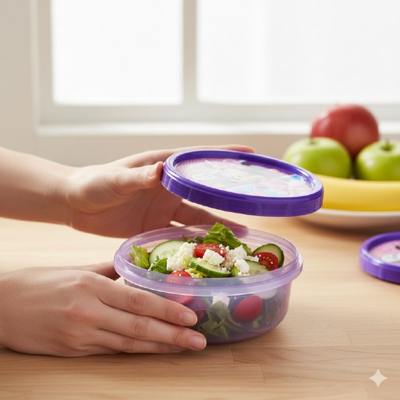 RECIPIENTE PANA PARA ALIMENTOS PARA NIÑAS CON DISEÑO DE MINNIE MOUSE 7X15X15CM