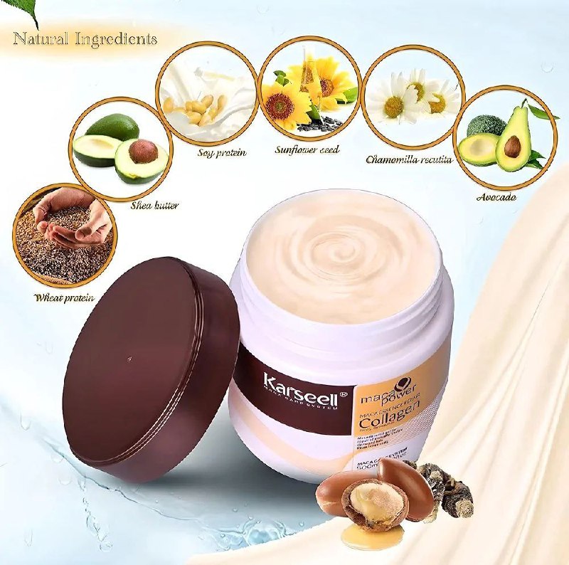 MASCARILLA CAPILAR REPARADORA DE COLAGENO CON ESENCIA DE MACA PERUANA KARSEELL 500ML