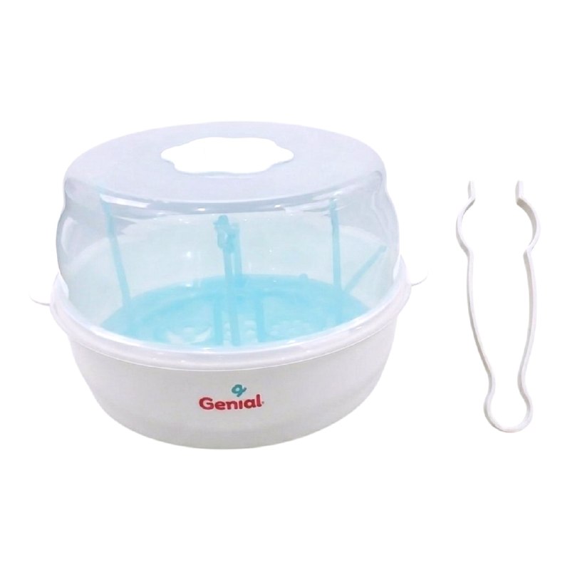 RECIPIENTE ESTERILIZADOR DE VAPOR PARA BIBERON PEPES Y METERLO AL MICROHONDAS GENIAL 17X29X25.5CM
