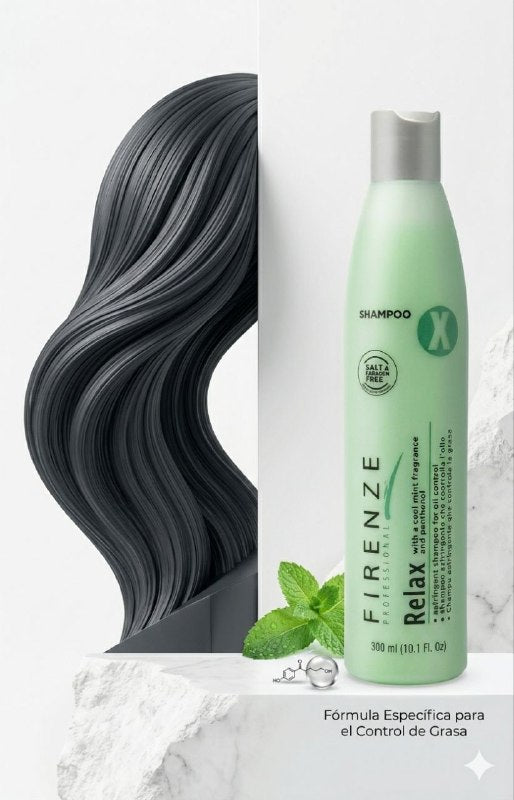 SHAMPOO ASTRINGENTE Y EQUILIBRANTE DEL CUERO CABELLUDO QUE CONTROLA LA GRASA DEL PELO FIRENZE 300ML