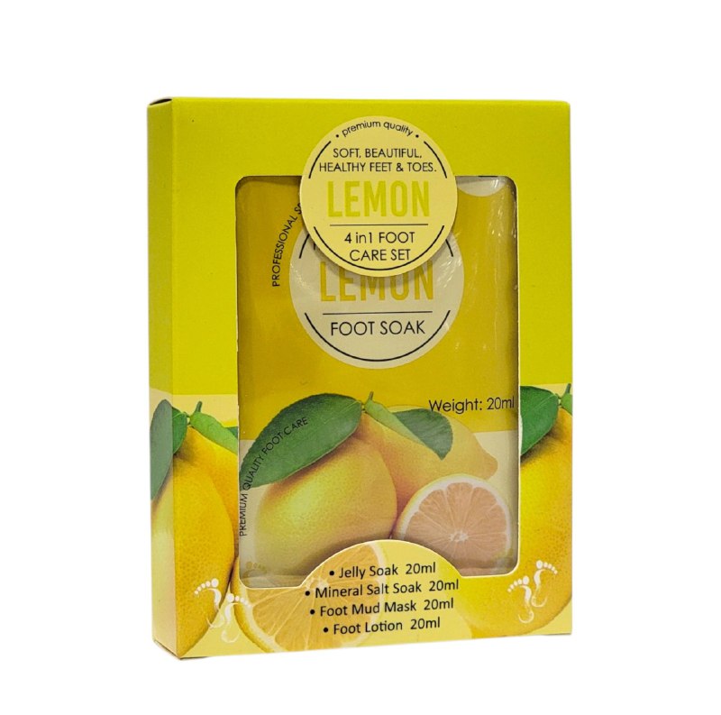 SET DE CUIDADO PARA PIES 4 EN 1 CON ESENCIA DE LIMON