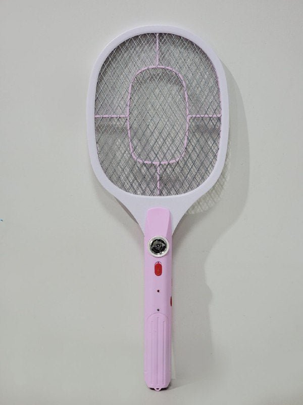RAQUETA MATA MOSQUITOS ELECTRICA, ALTA ENERGIA, ENCHUFE PLANO GECKO