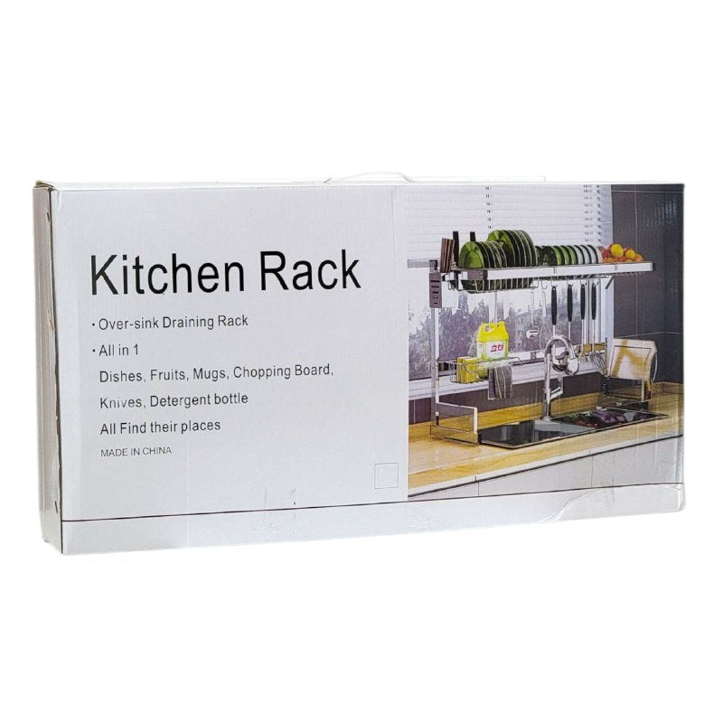 ESTANTE ORGANIZADOR Y ESCURRIDOR DE COCINA SOBRE EL FREGADERO DESMONTABLE