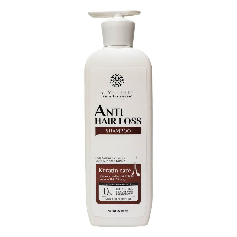 SHAMPOO ANTICAIDA DE QUERATINA NUTRE Y FORTALECE KERATINE QUEEN STYLE TREE 750ML