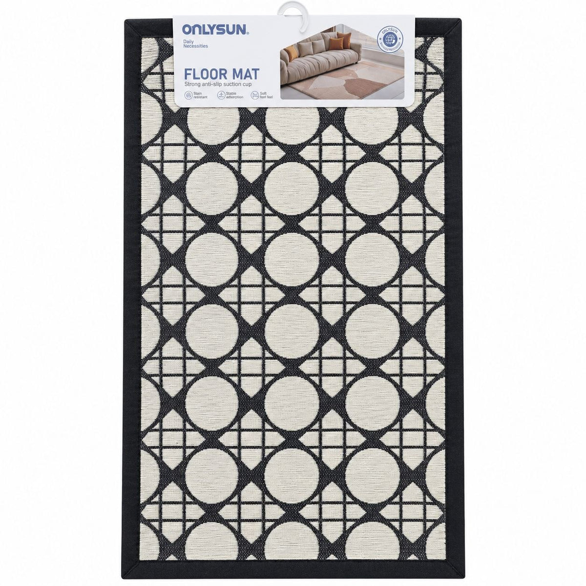 ALFOMBRA ANTIDESLIZANTE DECORATIVA BENELI HOME ONLYSUN 74X45CM
