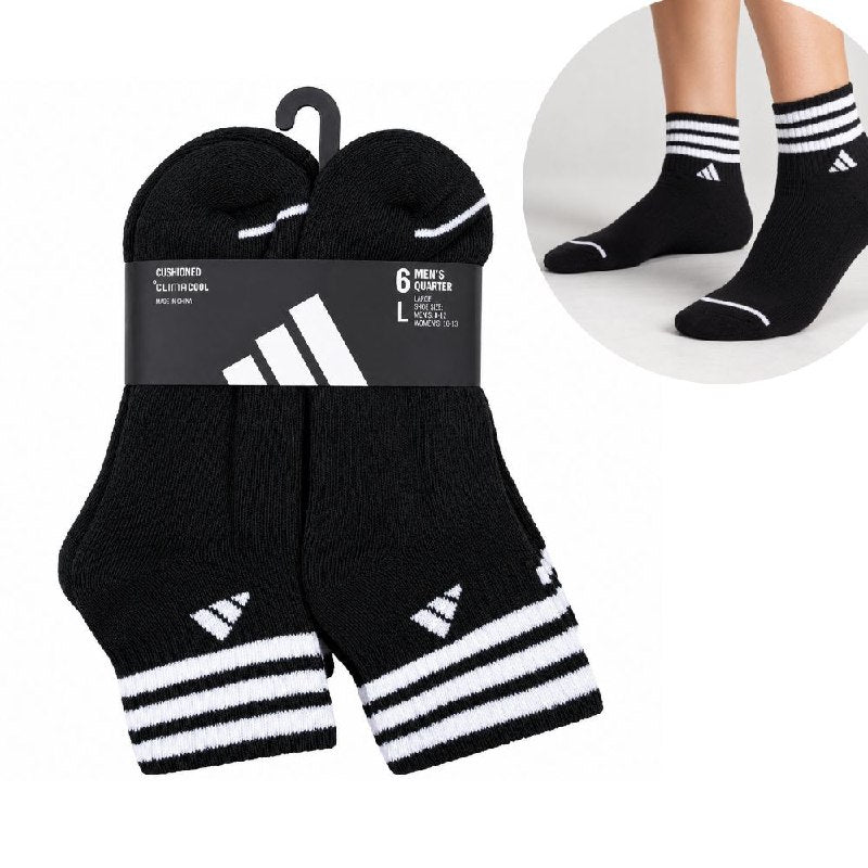 CALCETA TOBILLERA ORIGINAL ADIDAS 6 PARES TALLA MUJER 10-13 TALLA HOMBRE 8-12
