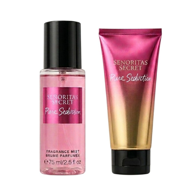 SET MINI SENORITAS SECRET PURE SEDUCTION SPLASH 75ML CREMA CORPORAL 75ML (M) (AROMA SIMILAR VICTORIAS SECRET PURE SEDUCTION)