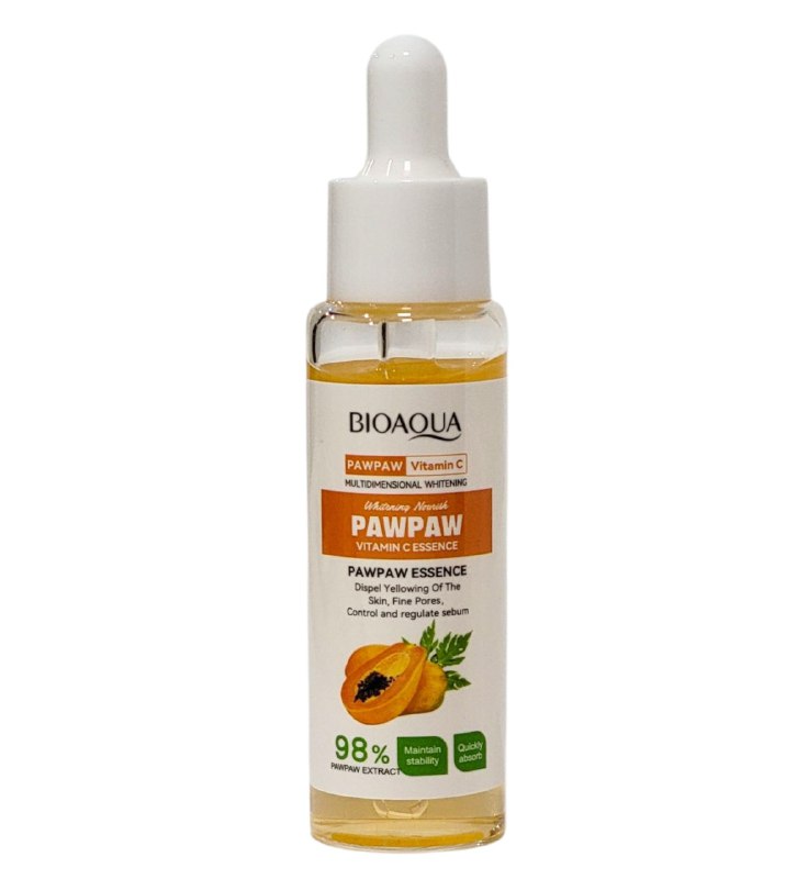 ESENCIA FACIAL HIDRATANTE E ILUMINADORA DE VITAMINA C Y PAPAYA BIOAQUA 20ML
