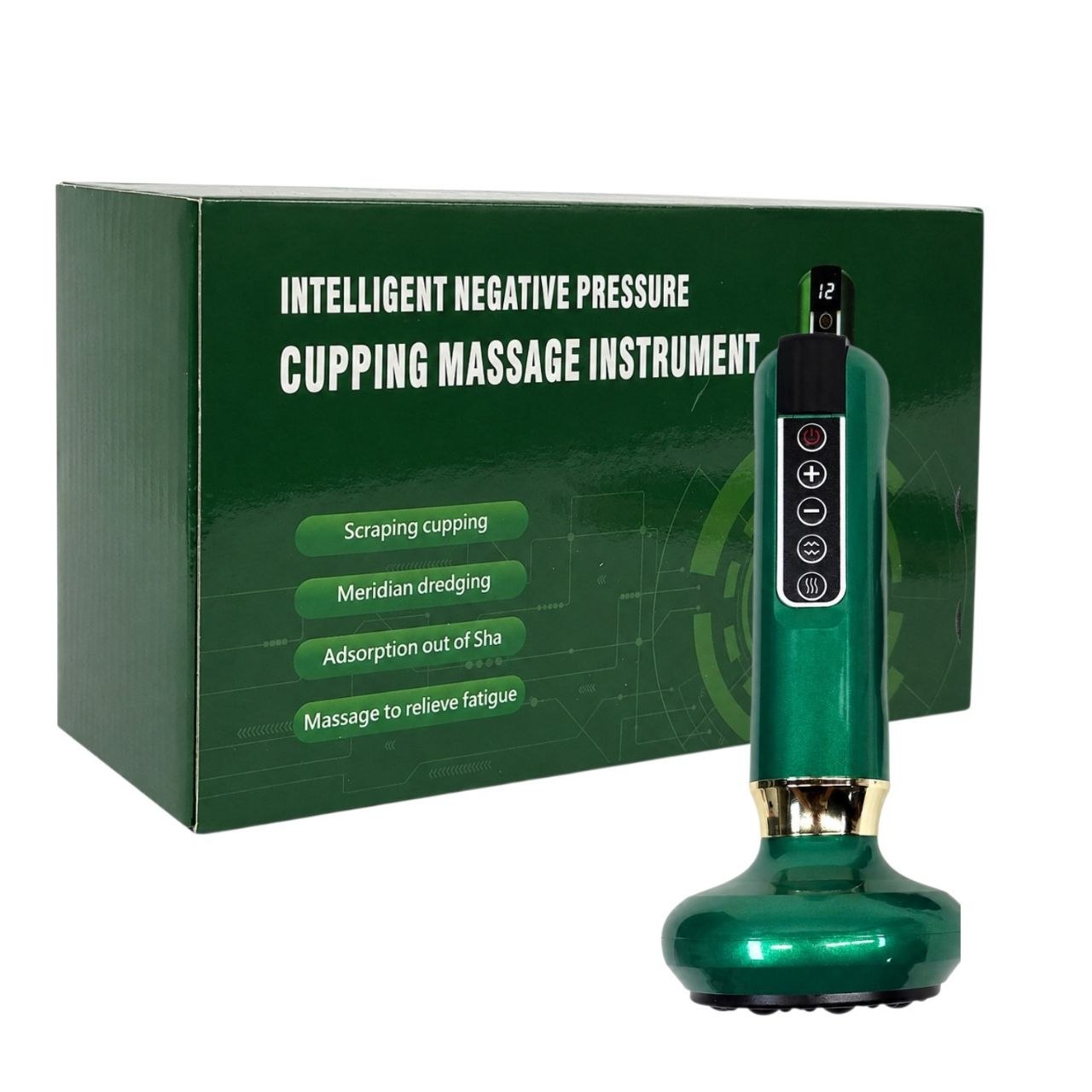 MASAJEADOR INTELIGENTE DE PRESIÓN NEGATIVA Y TERAPIA DE VENTOSAS PORTÁTIL SMART VACUUM CUPPING THERAPY DEVICE