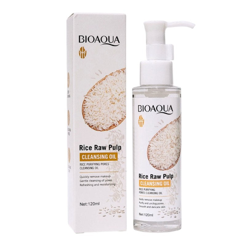 ACEITE DESMAQUILLANTE Y LIMPIADOR DE PULPA CRUDA DE ARROZ BIOAQUA 120ML