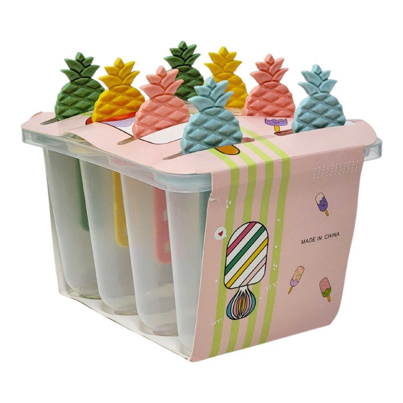 MOLDE DE PLASTICO PARA HACER PALETAS CON FORMAS DE FRUTAS, RESISTENTE Y DURADERO DE 8 ESPACIOS 13X15CM