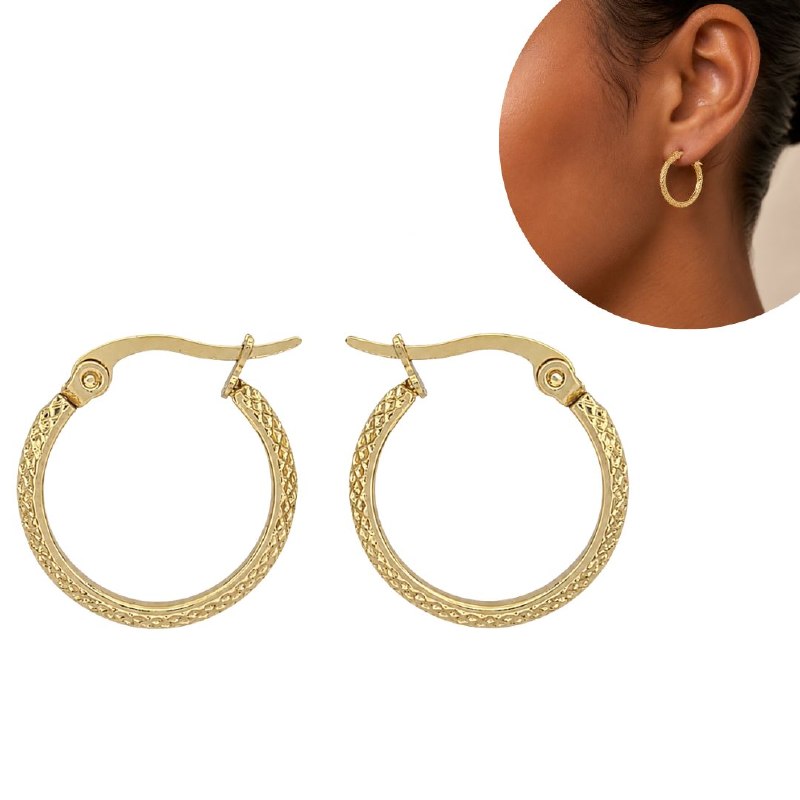 ARGOLLAS DE ENCHAPE PARA DAMA 1.8CM