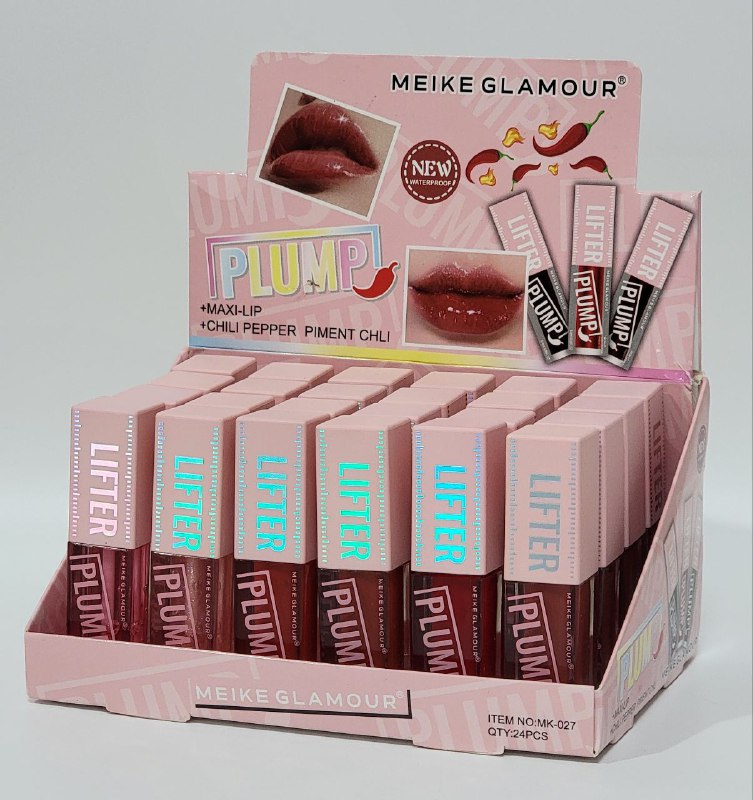 VOLUMIZADOR DE LABIOS MAXI LABIO CHILE PICANTE MEIKE GLAMOUR PLIP 6.4ML (DUPE DE MAYBELLINE)
