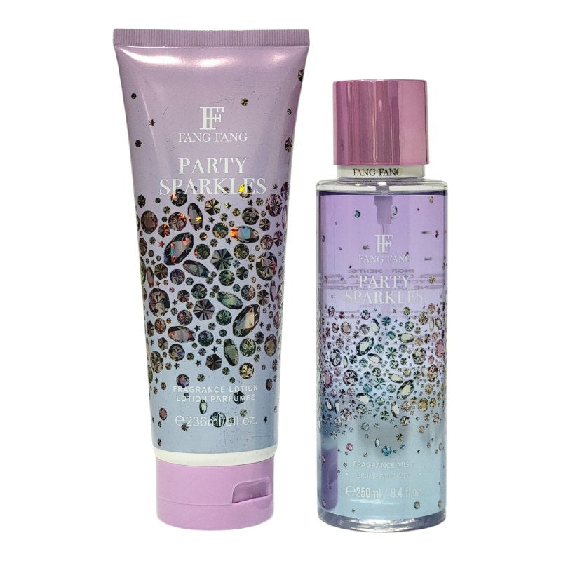 SET FANG FANG PARTY SPARKLES SPLASH 250ML, BODY LOTION 236ML (M)