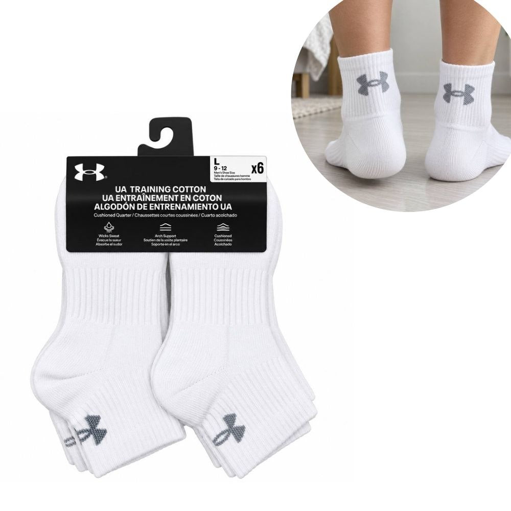 CALCETA ORIGINAL UNDER ARMOUR UNISEX 6 PARES