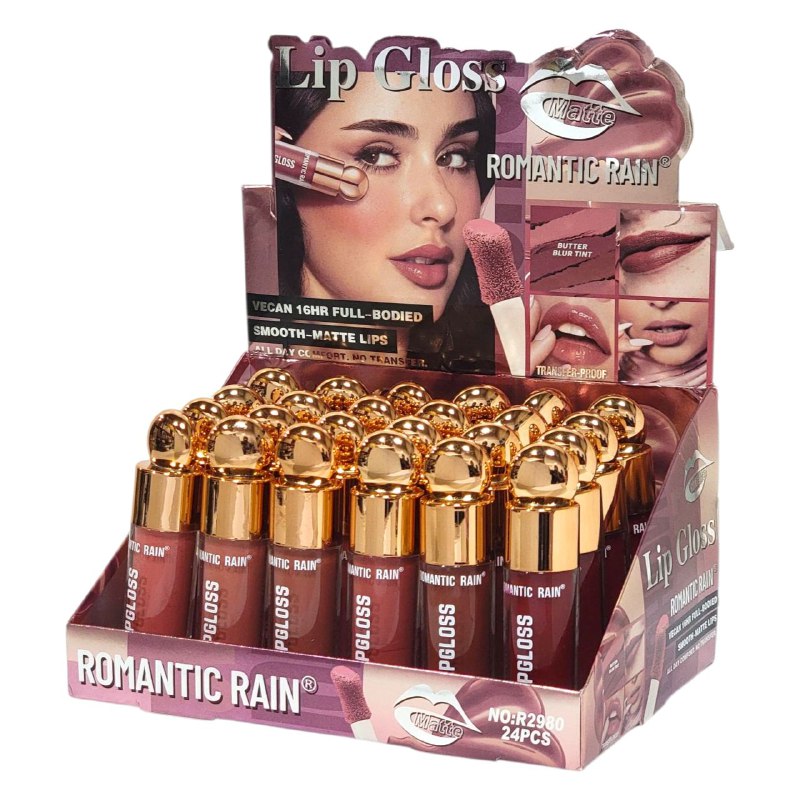 BRILLO LABIAL Y SENSACION LIGERA 12 TONOS ROMANTIC RAIN (DUPE DE RARE BEAUTY)